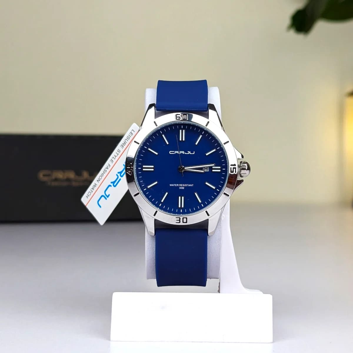 Crrju New 5025 Men's & Ladies' Waterproof Watch (blue)